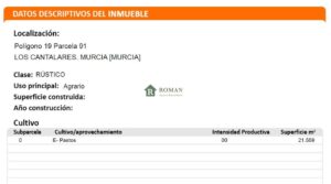 Terreno rural en venta en El Cantalar, El Esparragal